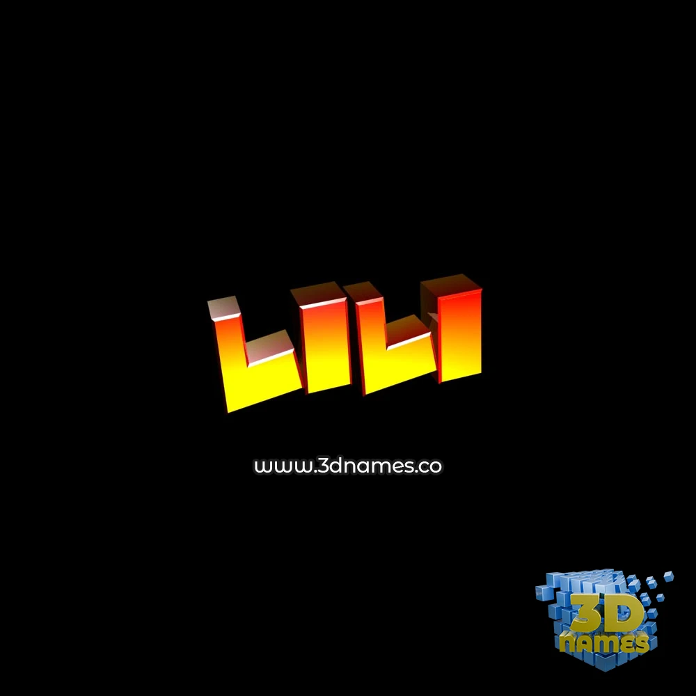lili in Black Background style - 3D name wallpaper