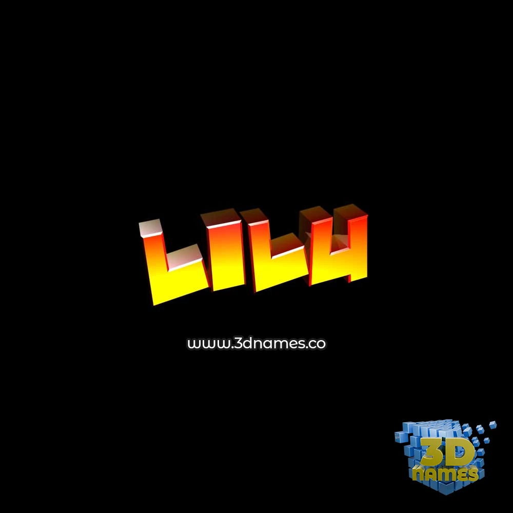 lilu in Black Background style - 3D name wallpaper