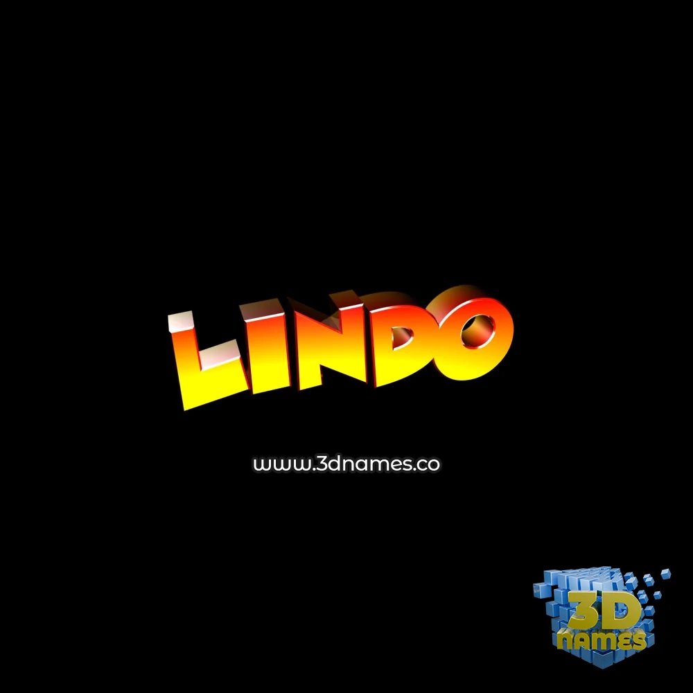 lindo in Black Background style - 3D name wallpaper