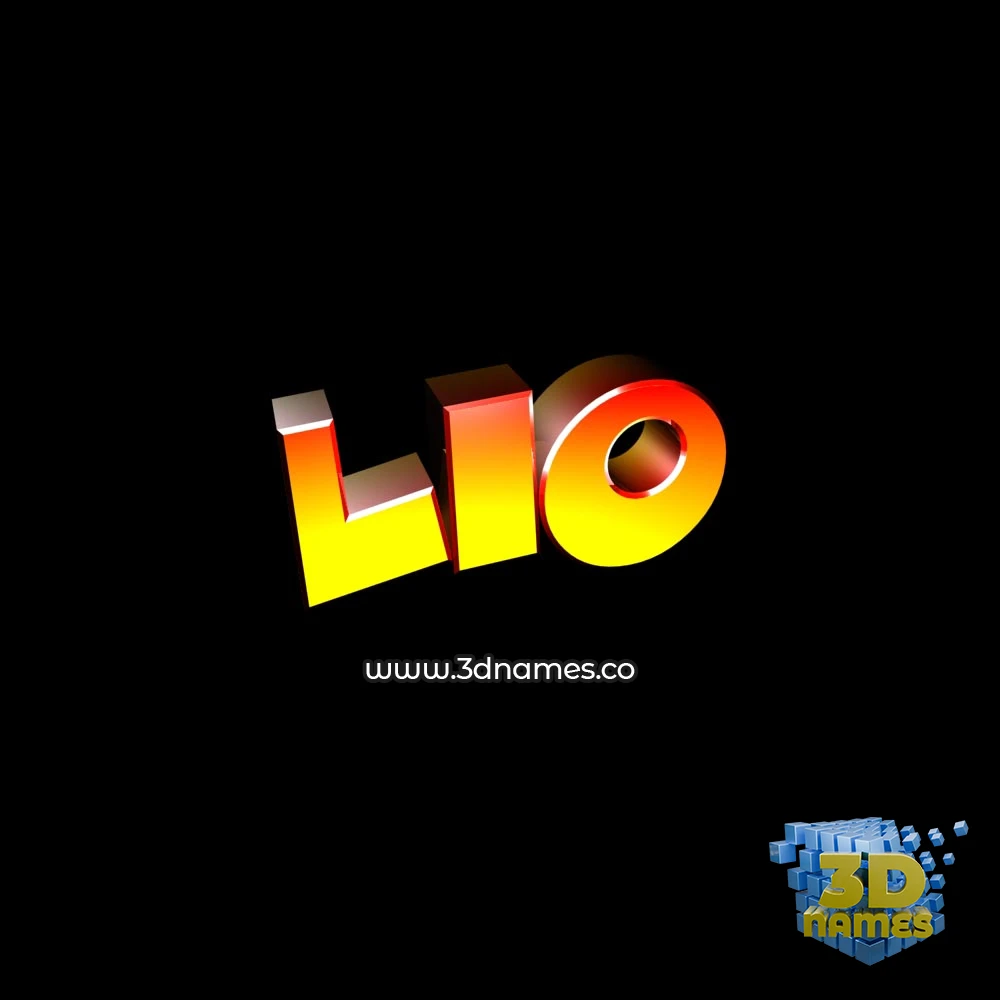 lio in Black Background style - 3D name wallpaper