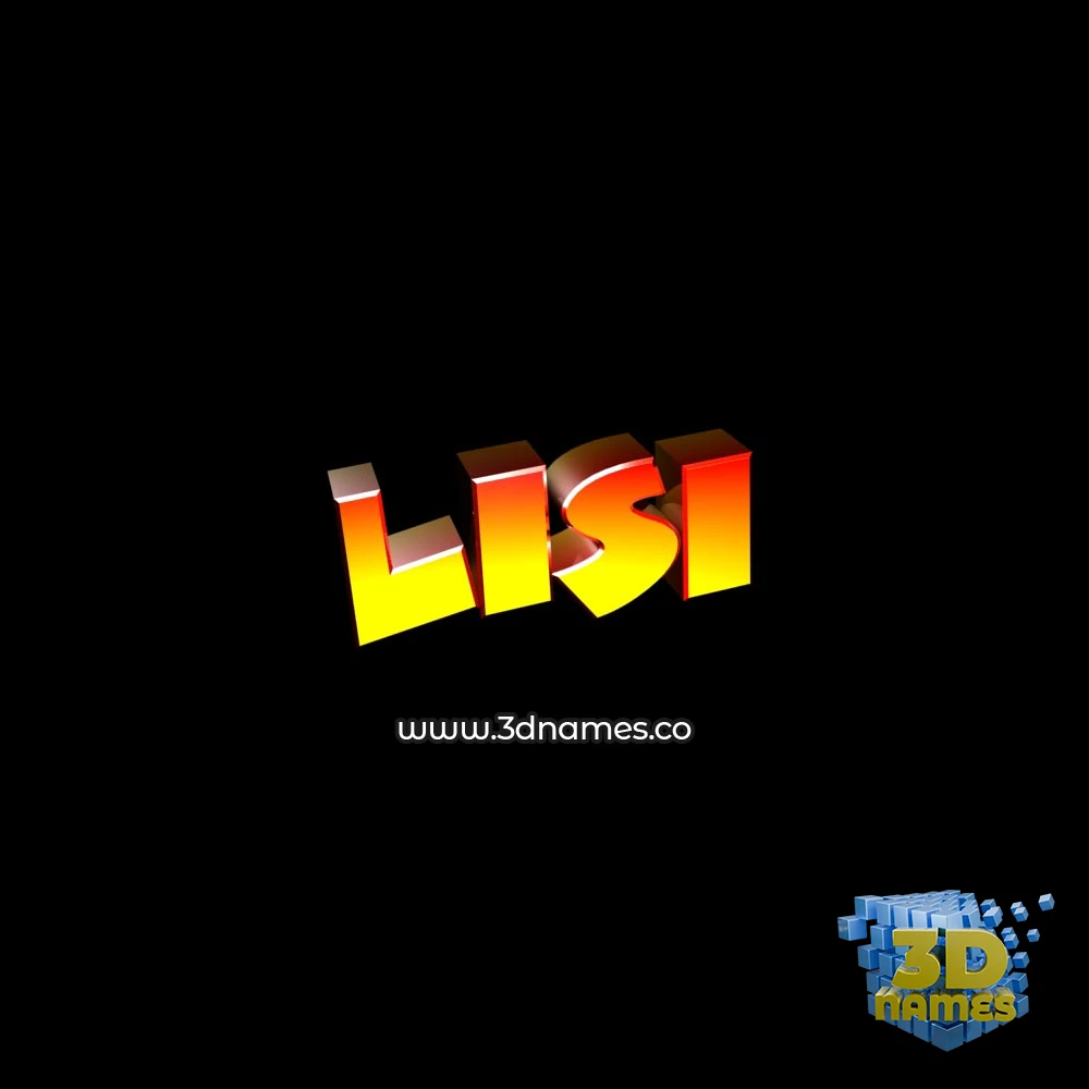 lisi in Black Background style - 3D name wallpaper