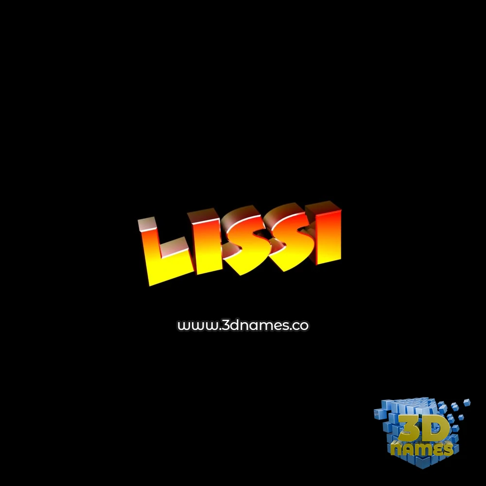lissi in Black Background style - 3D name wallpaper