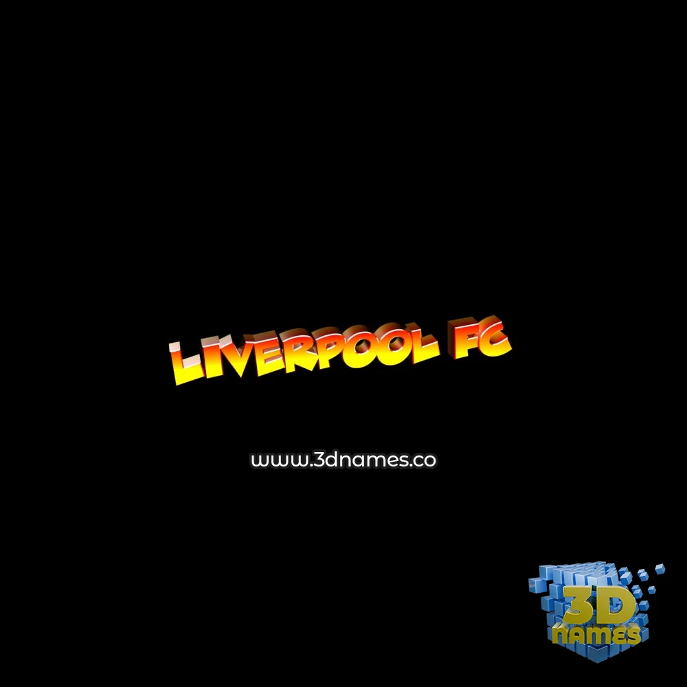 liverpool fc in Black Background style - 3D name wallpaper
