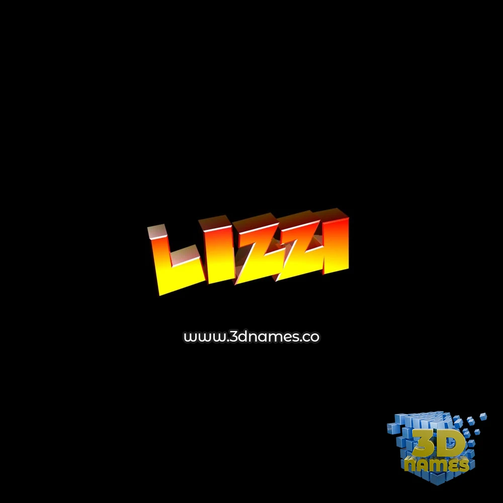 lizzi in Black Background style - 3D name wallpaper