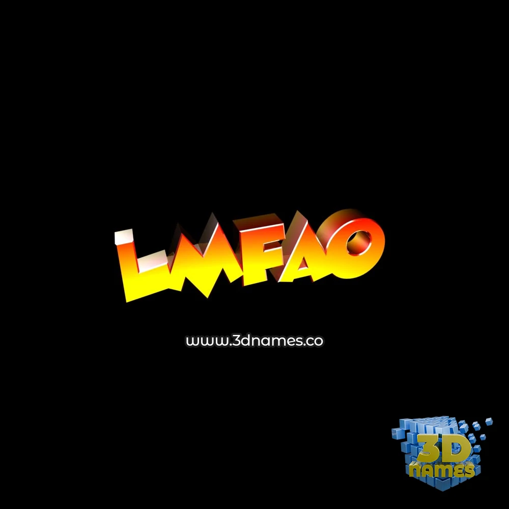 lmfao in Black Background style - 3D name wallpaper
