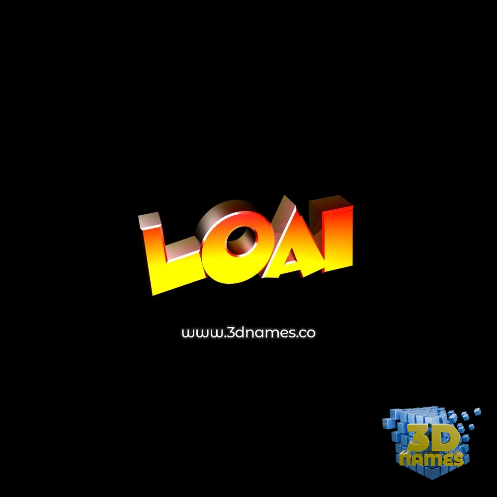 loai in Black Background style - 3D name wallpaper