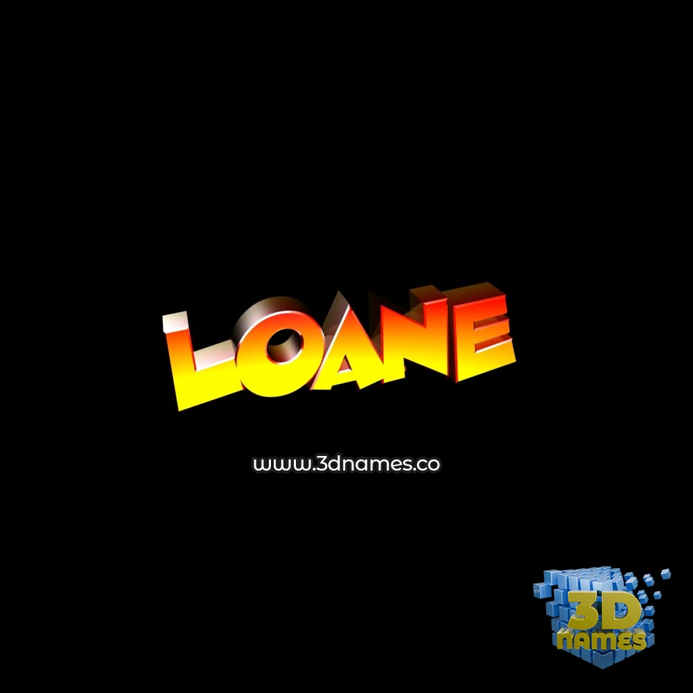 loane in Black Background style - 3D name wallpaper