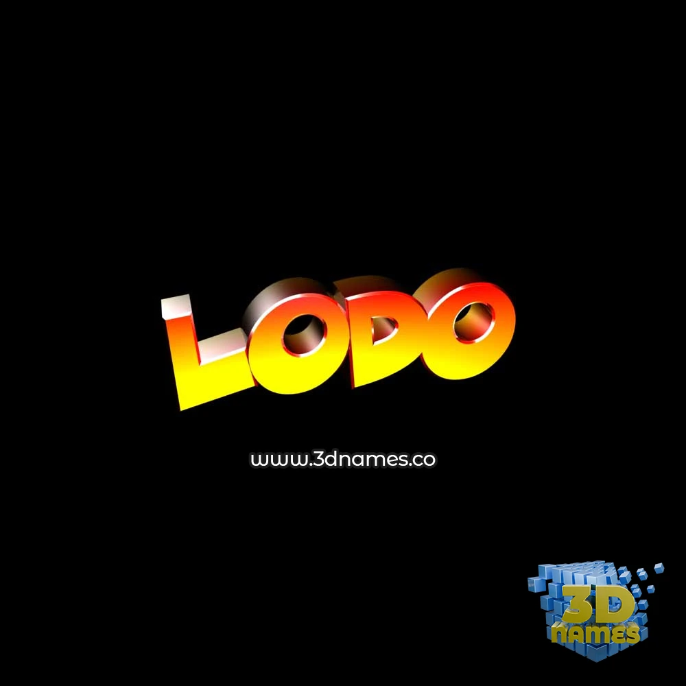 lodo in Black Background style - 3D name wallpaper