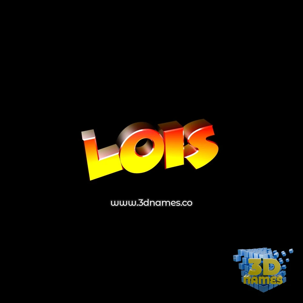 lois in Black Background style - 3D name wallpaper