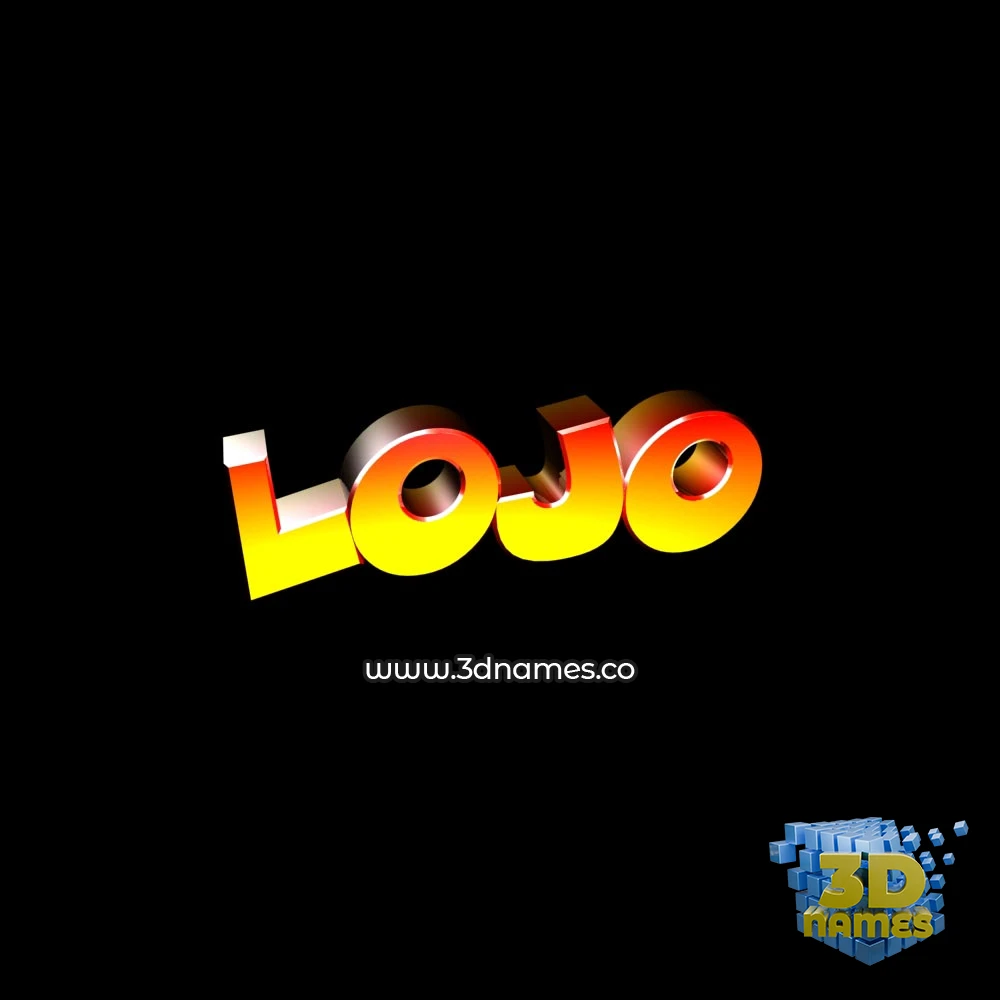 lojo in Black Background style - 3D name wallpaper