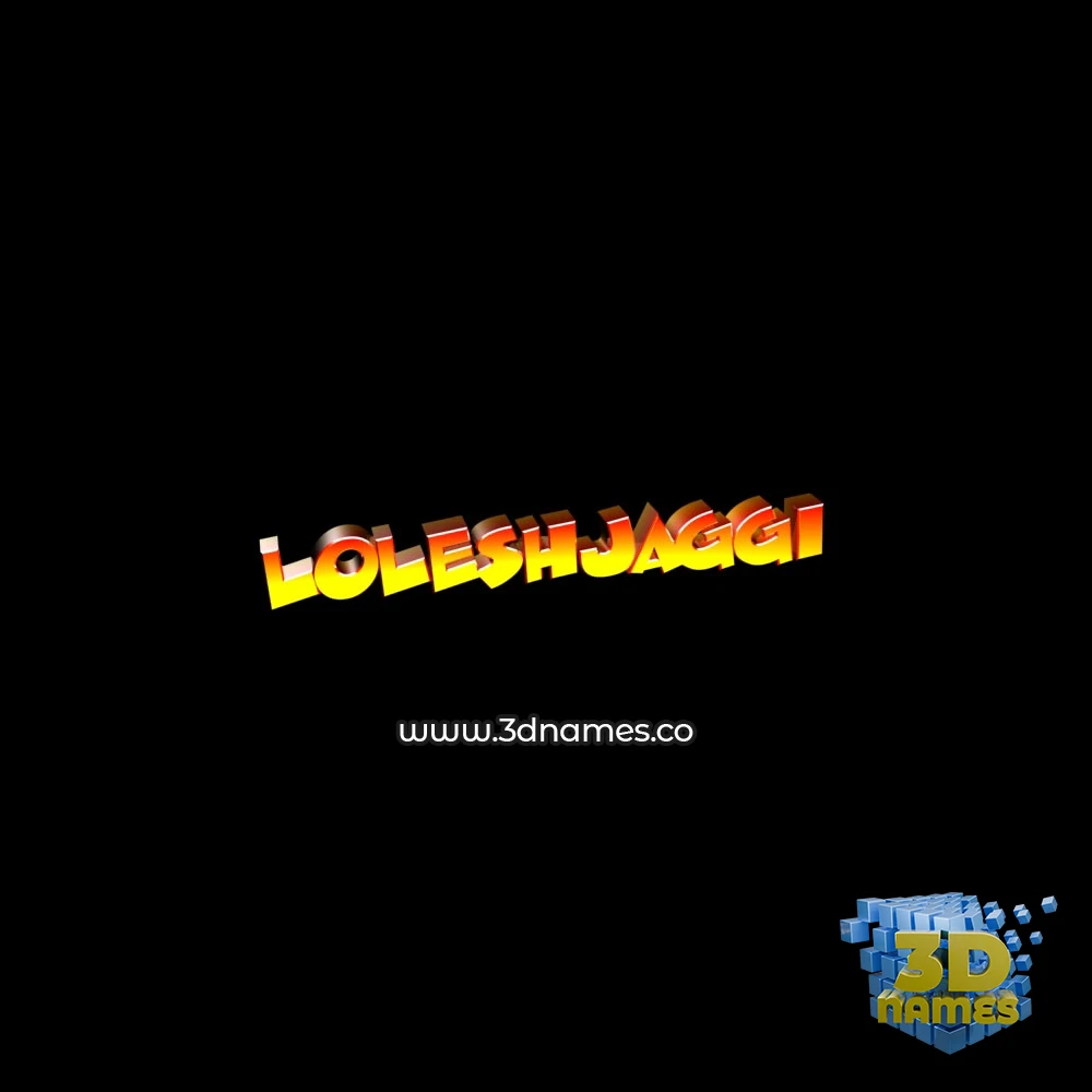 loleshjaggi in Black Background style - 3D name wallpaper