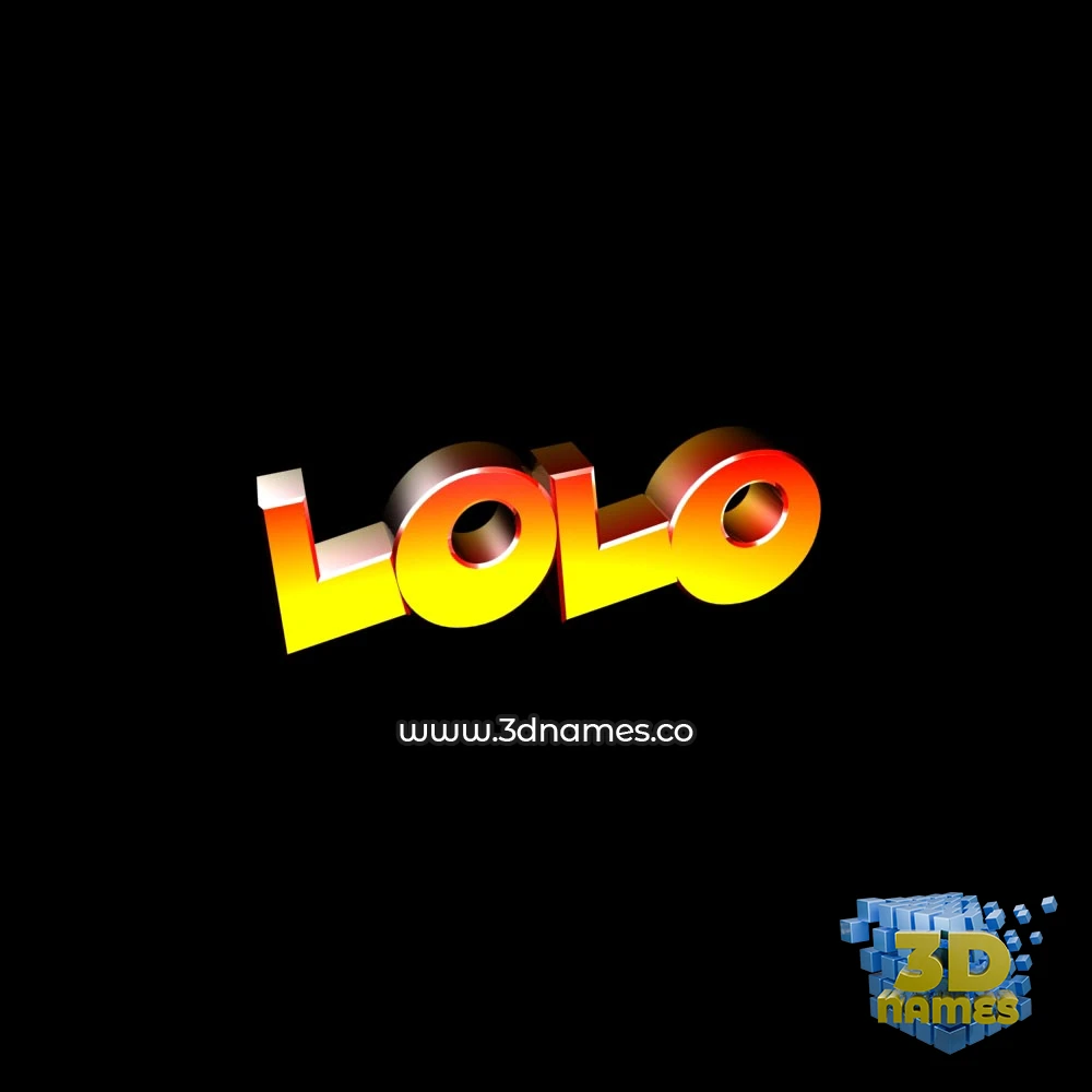 lolo in Black Background style - 3D name wallpaper