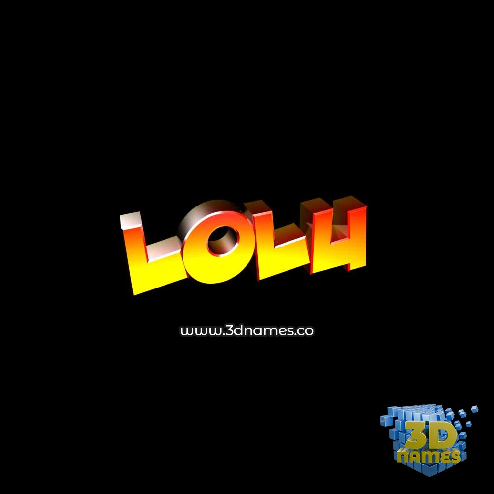 lolu in Black Background style - 3D name wallpaper