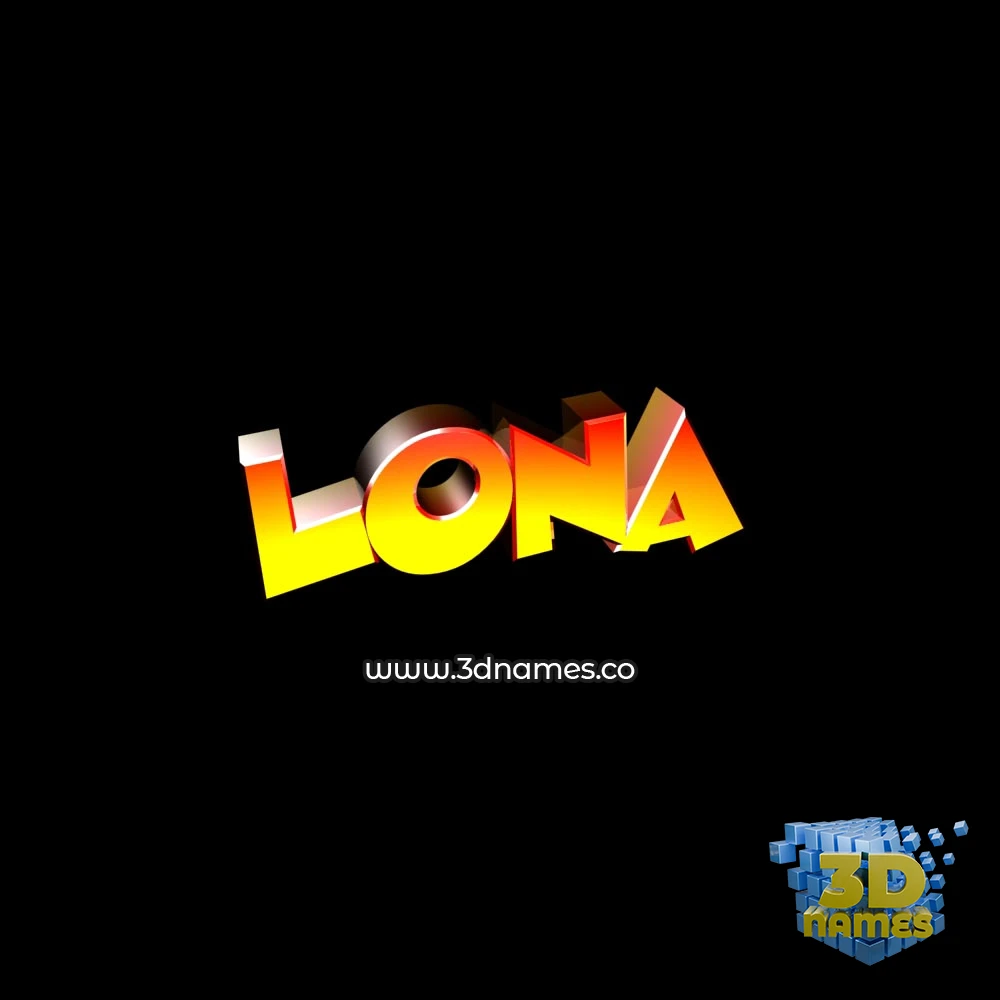 lona in Black Background style - 3D name wallpaper
