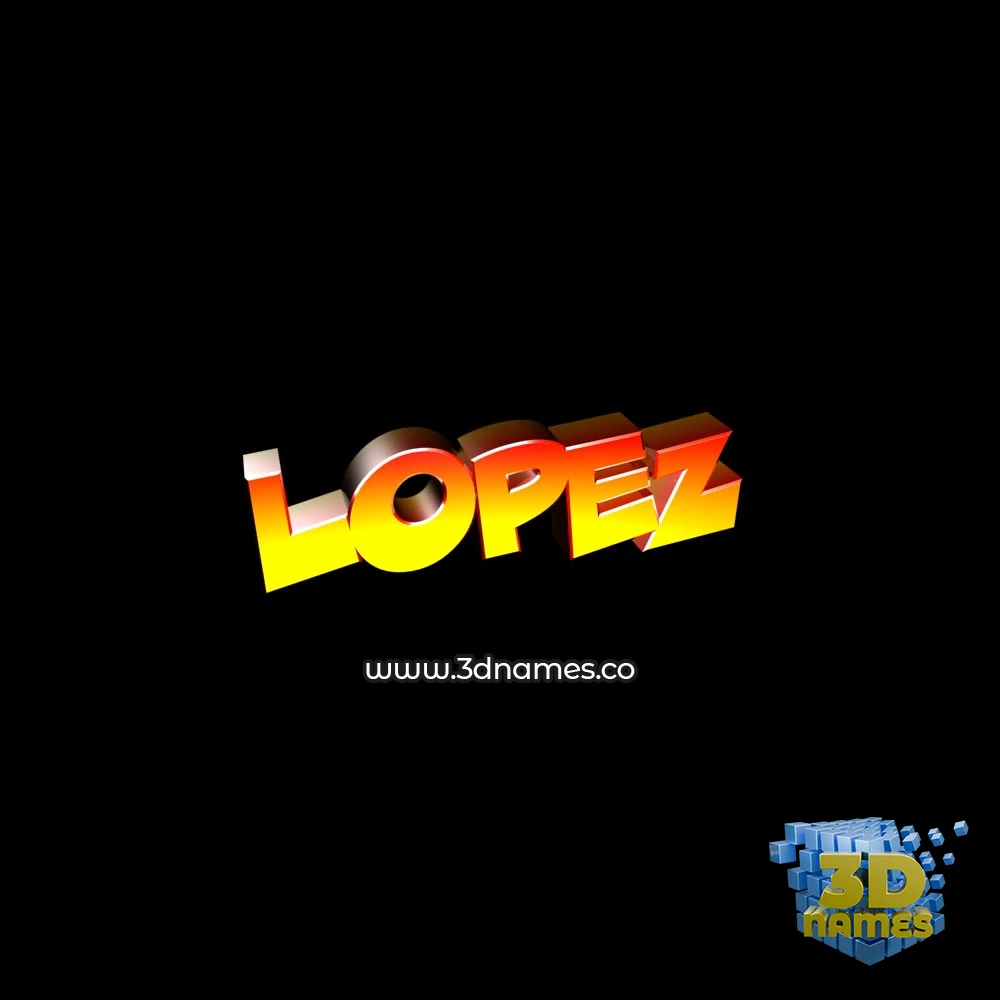 lopez in Black Background style - 3D name wallpaper