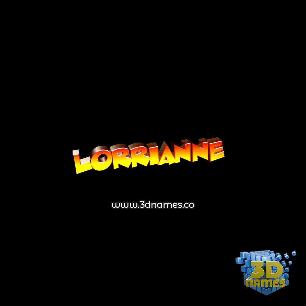lorrianne in Black Background style - 3D name wallpaper