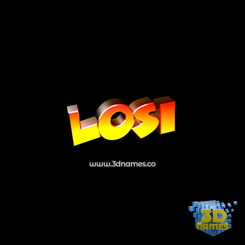 losi in Black Background style - 3D name wallpaper