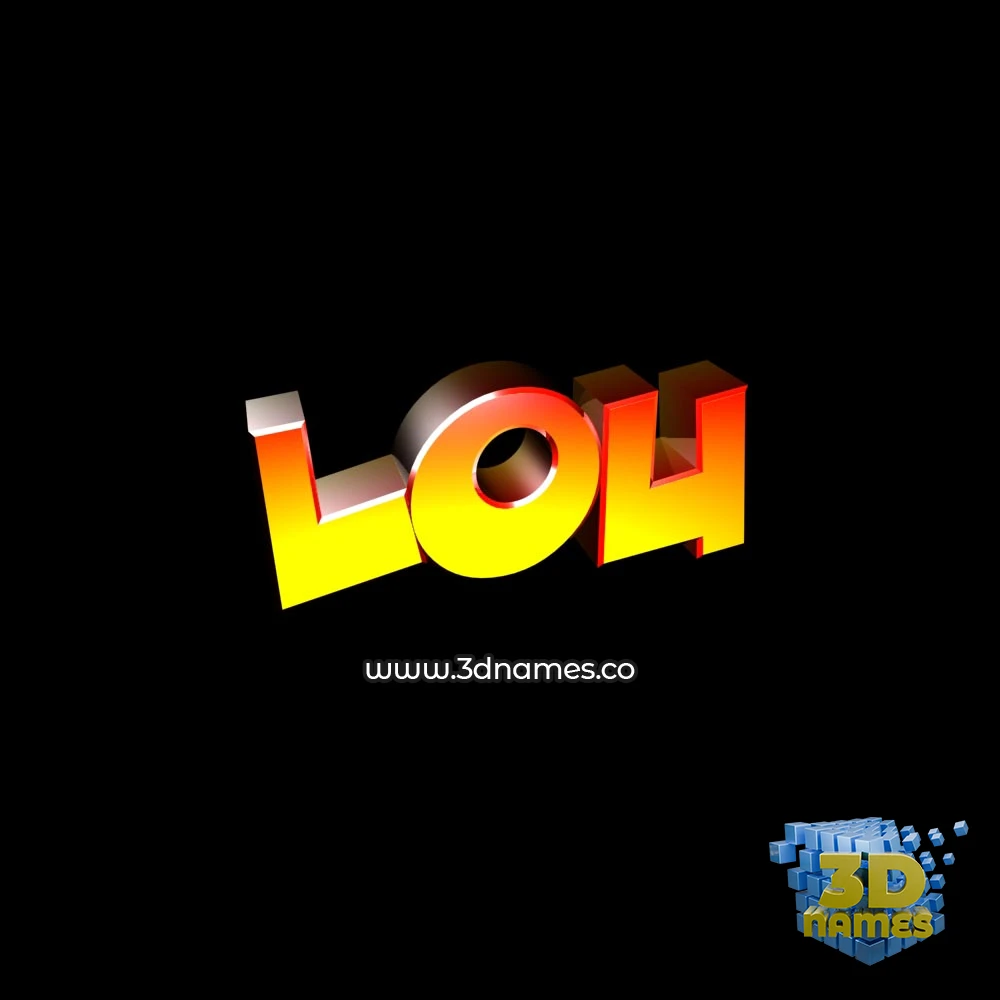 lou in Black Background style - 3D name wallpaper
