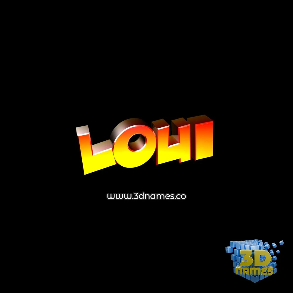 loui in Black Background style - 3D name wallpaper