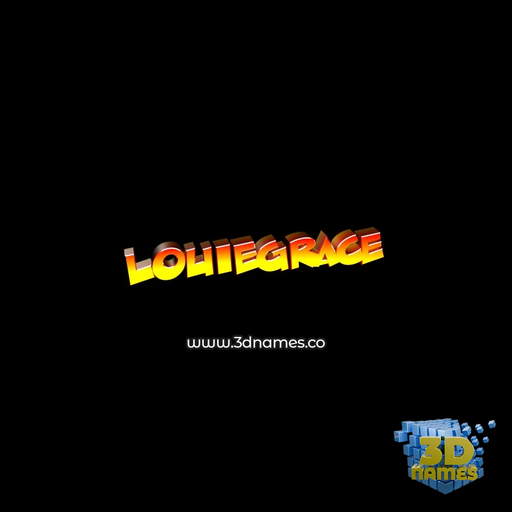 louiegrace in Black Background style - 3D name wallpaper