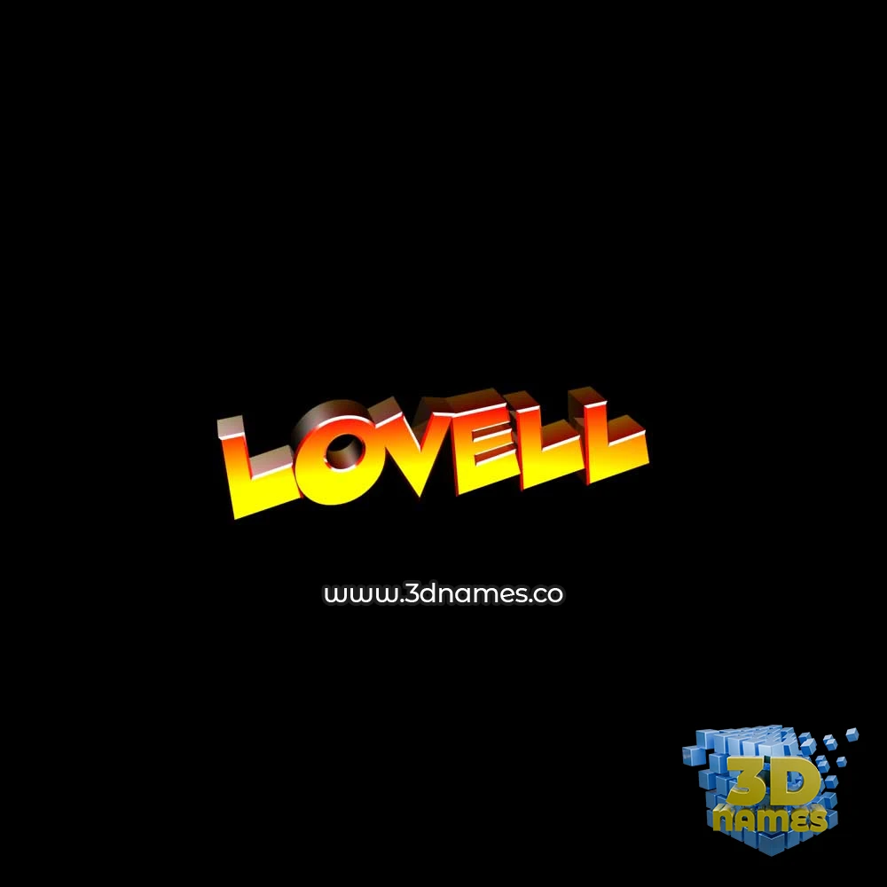 lovell in Black Background style - 3D name wallpaper