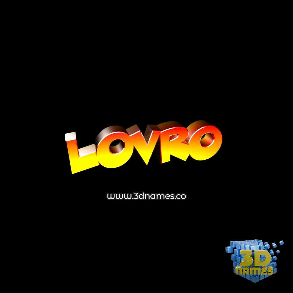 lovro in Black Background style - 3D name wallpaper