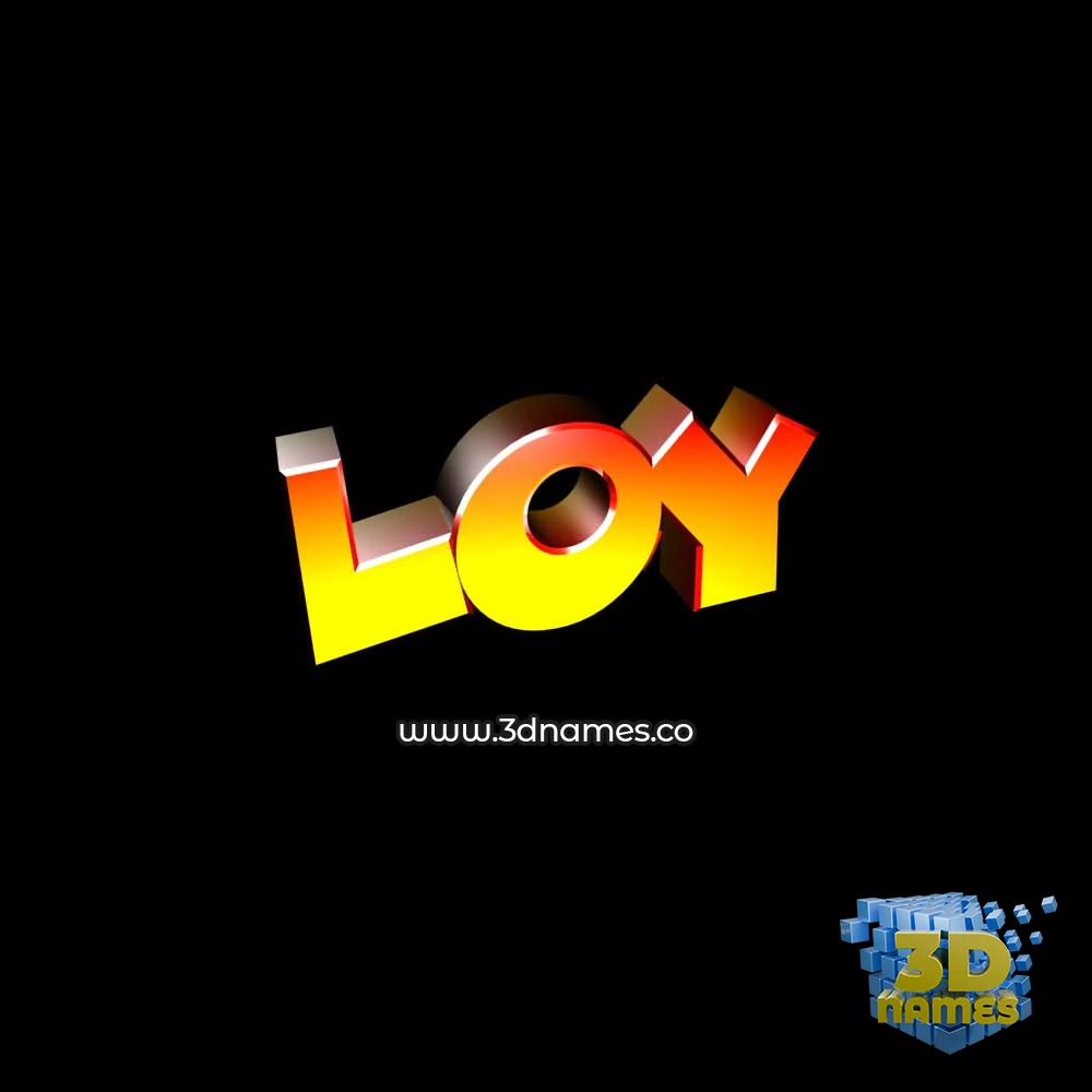 loy in Black Background style - 3D name wallpaper