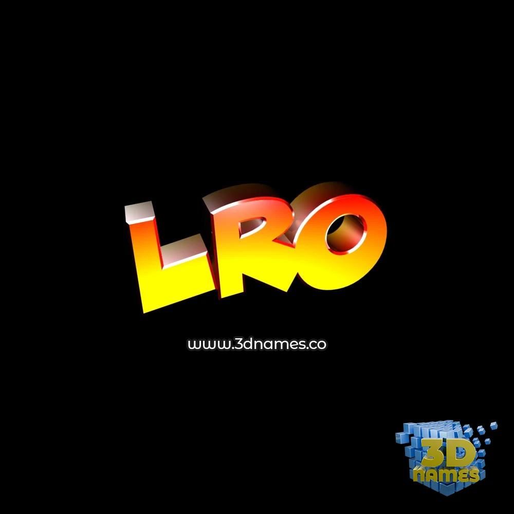 lro in Black Background style - 3D name wallpaper