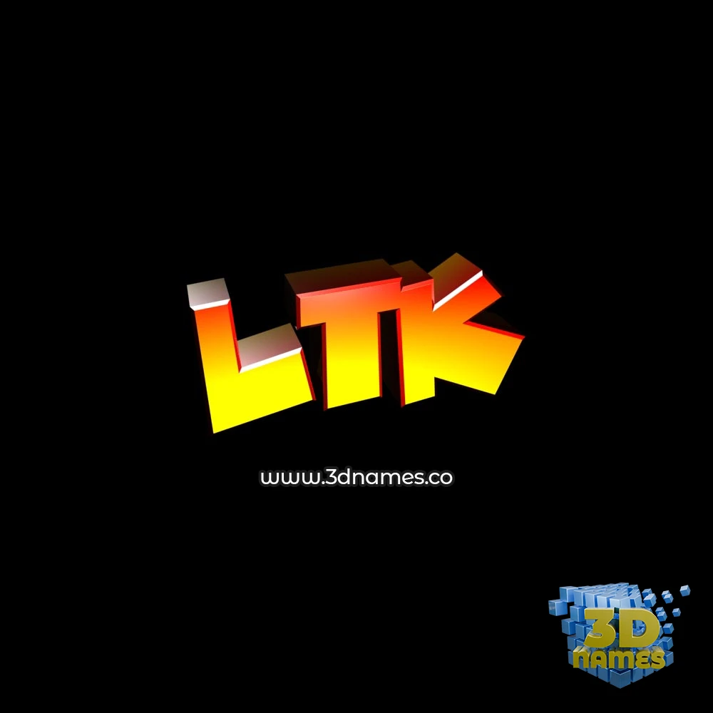 ltk in Black Background style - 3D name wallpaper