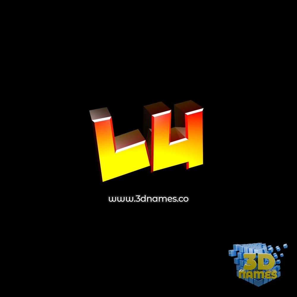 lu in Black Background style - 3D name wallpaper