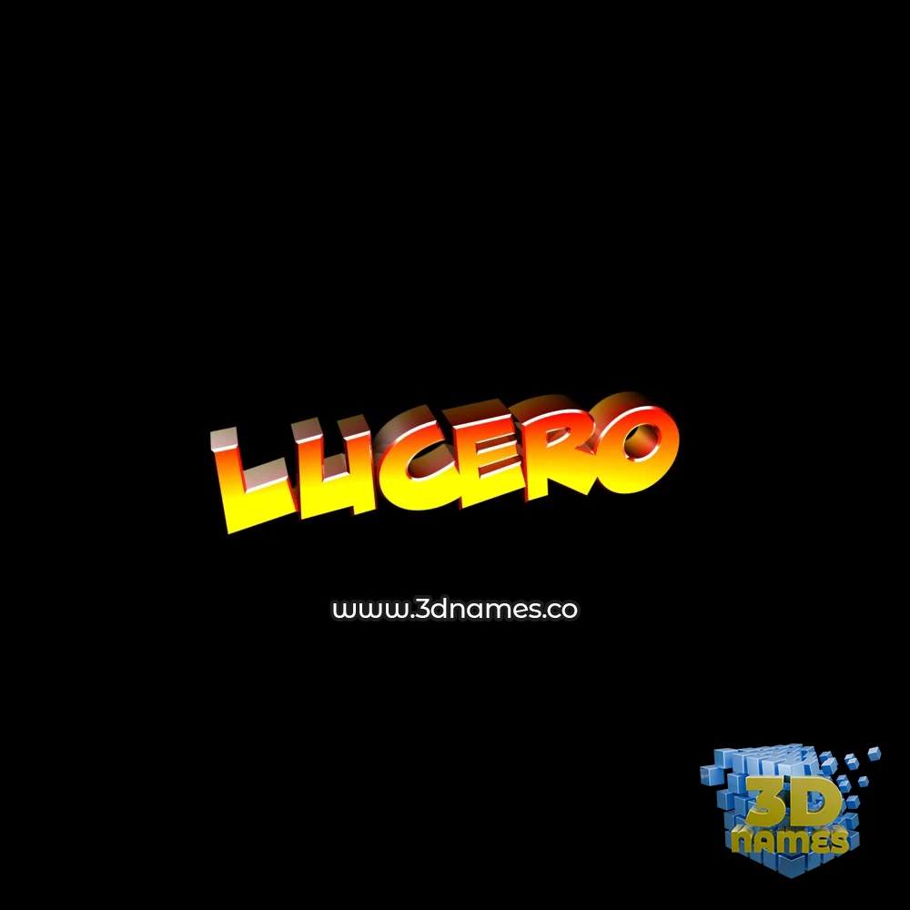 lucero in Black Background style - 3D name wallpaper