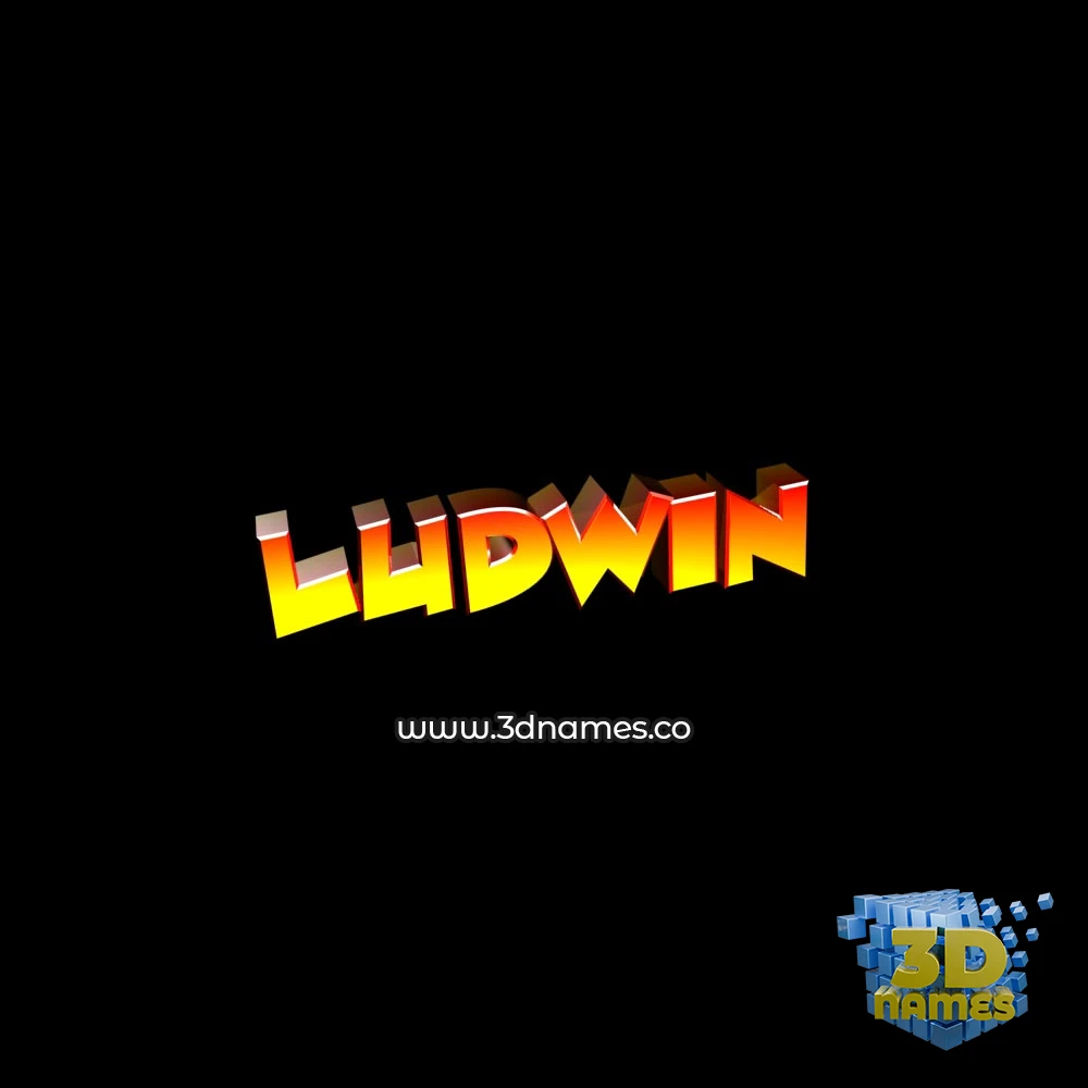 ludwin in Black Background style - 3D name wallpaper