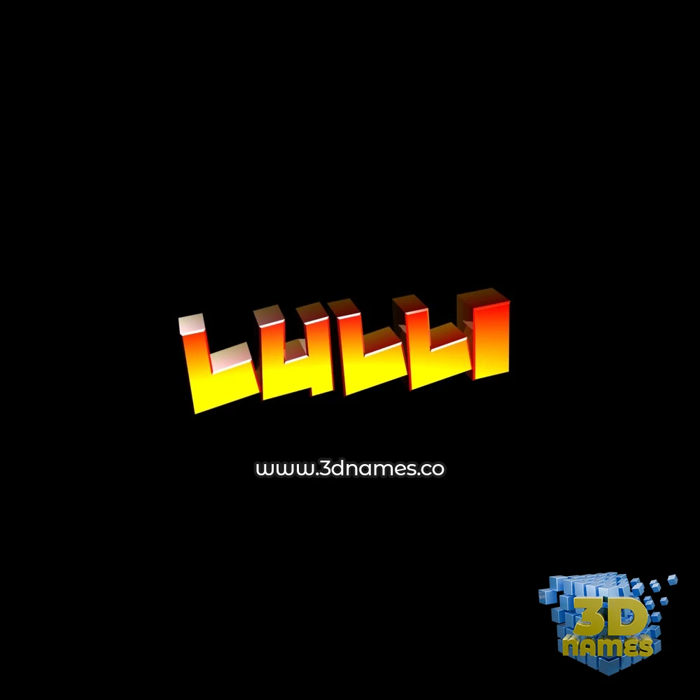 lulli in Black Background style - 3D name wallpaper