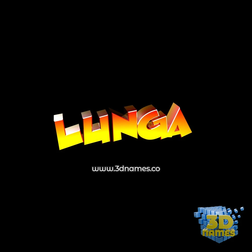 lunga in Black Background style - 3D name wallpaper