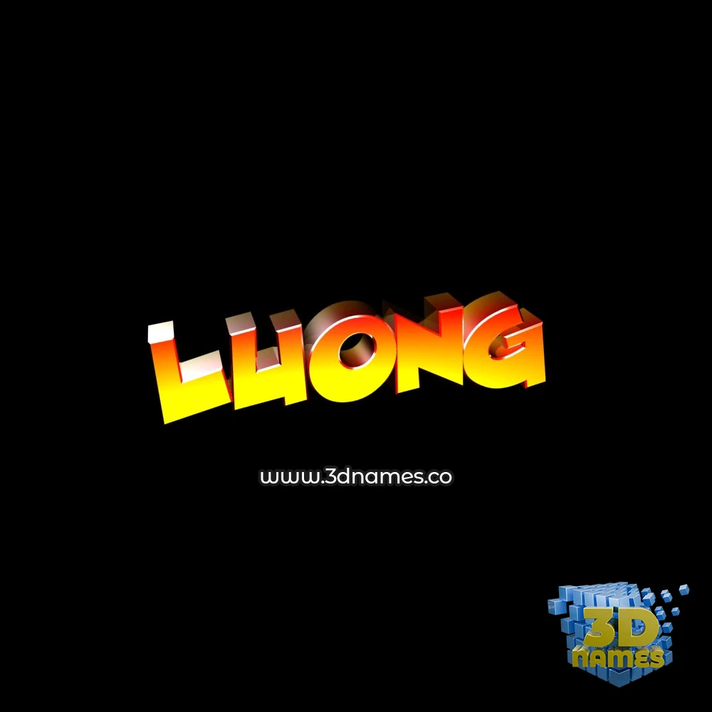 luong in Black Background style - 3D name wallpaper