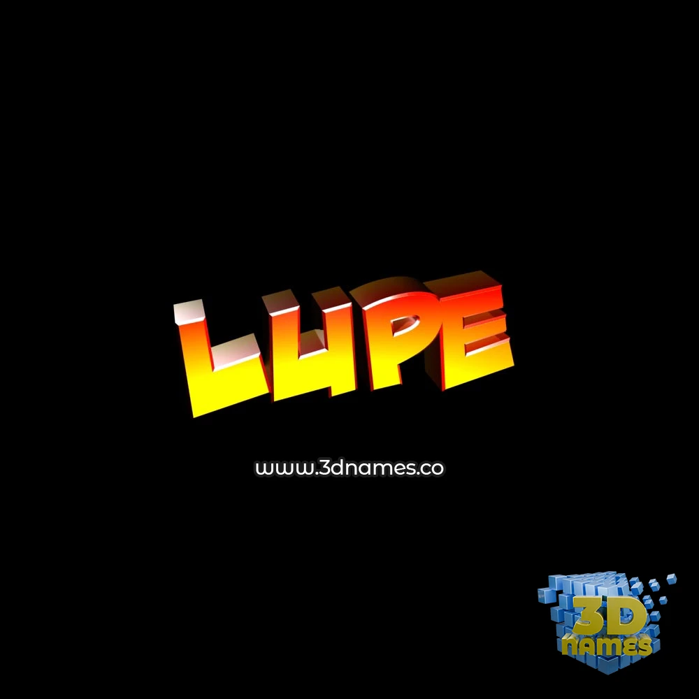lupe in Black Background style - 3D name wallpaper