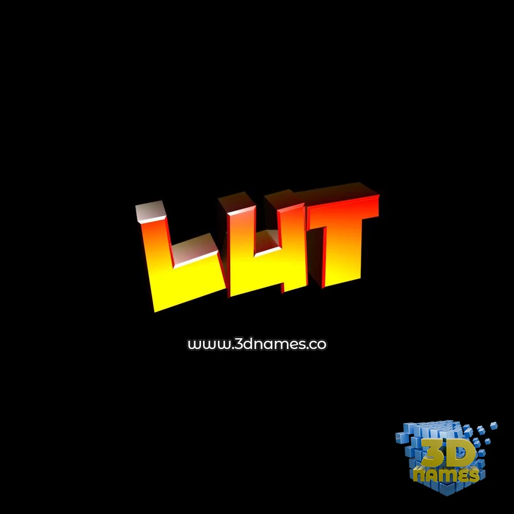 lut in Black Background style - 3D name wallpaper