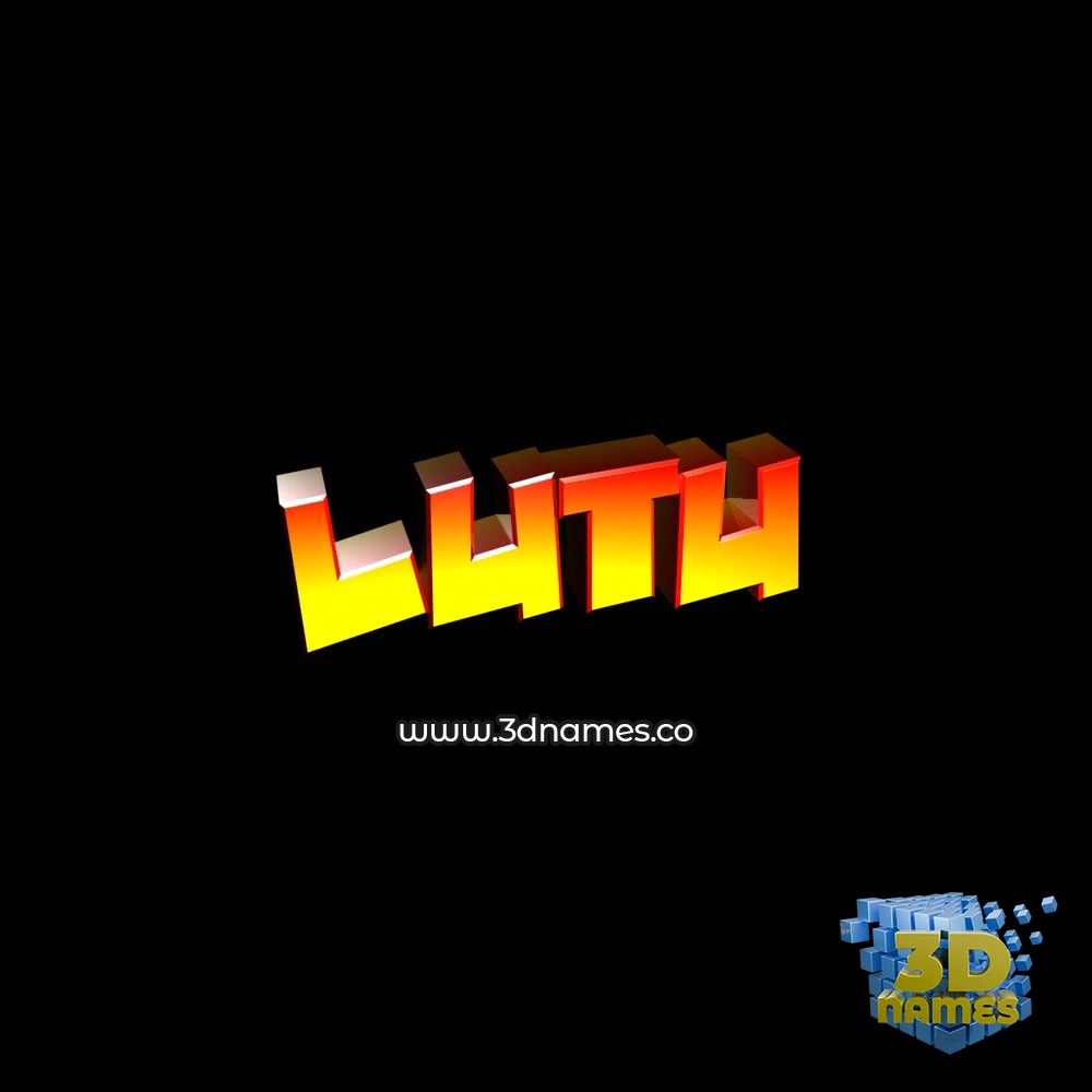 lutu in Black Background style - 3D name wallpaper