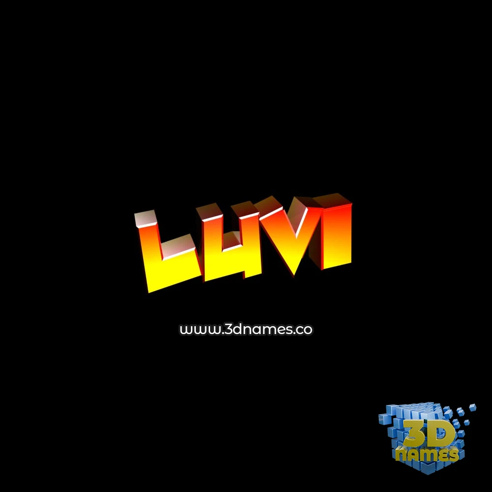 luvi in Black Background style - 3D name wallpaper