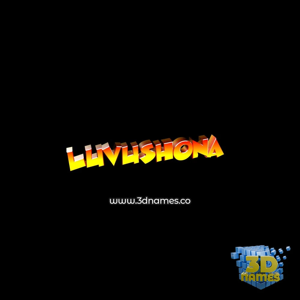 luvushona in Black Background style - 3D name wallpaper