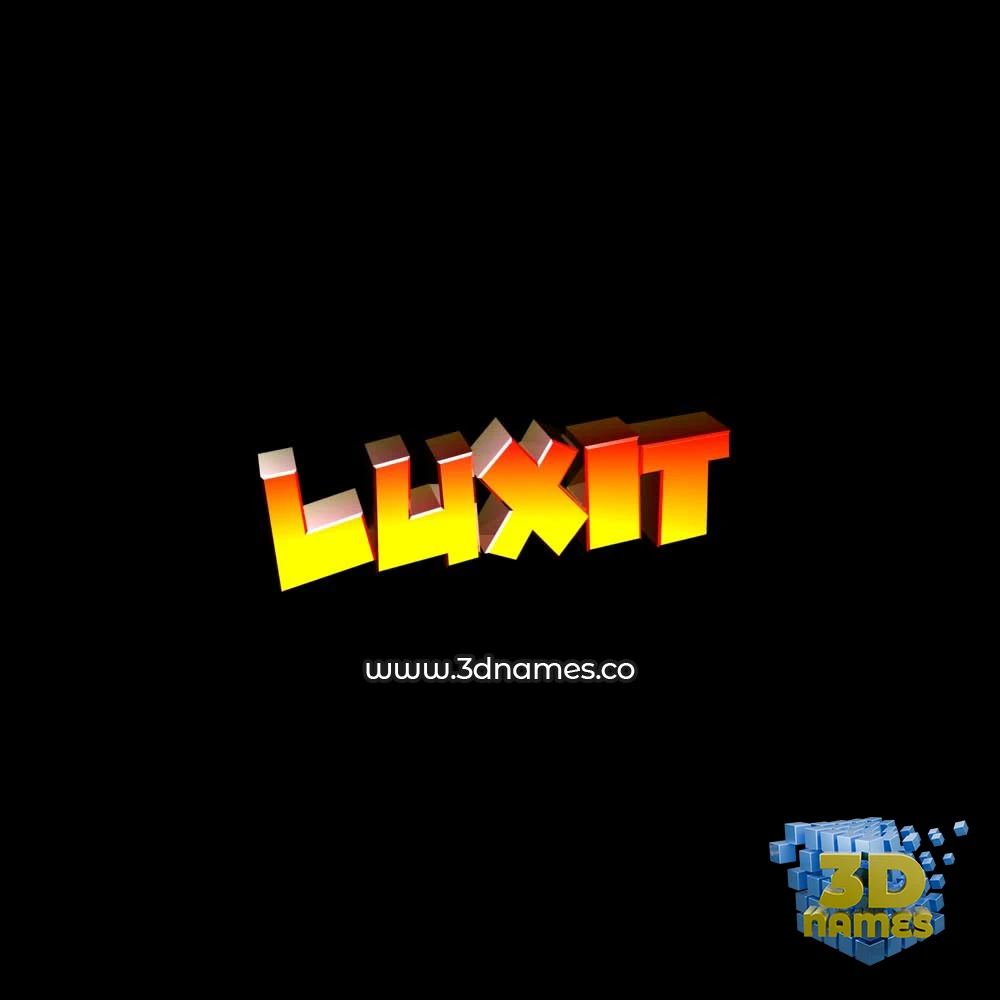 luxit in Black Background style - 3D name wallpaper