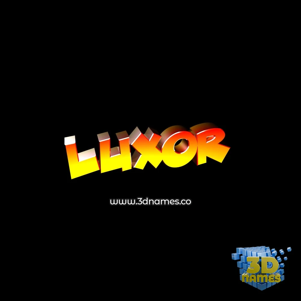 luxor in Black Background style - 3D name wallpaper