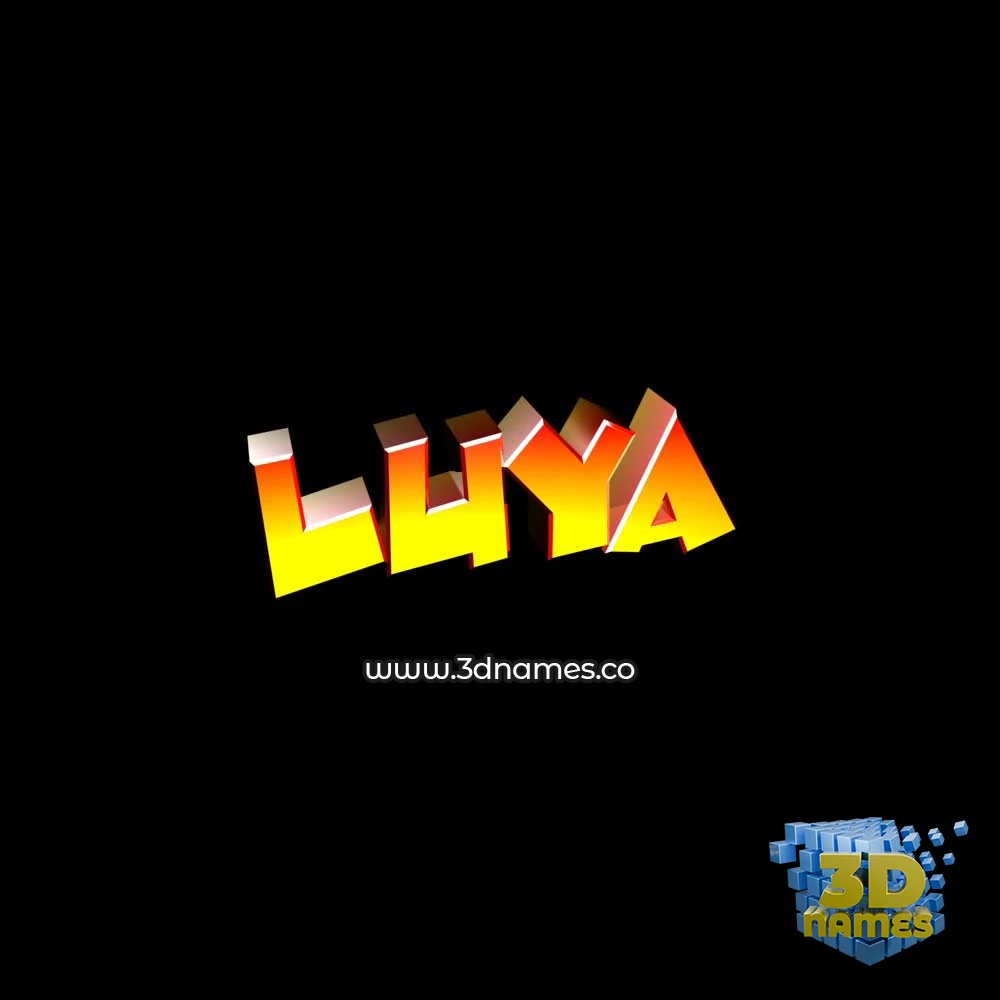 luya in Black Background style - 3D name wallpaper