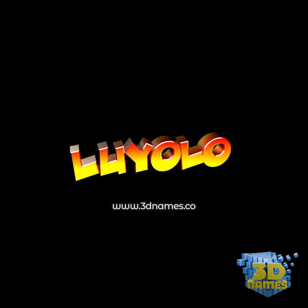 luyolo in Black Background style - 3D name wallpaper