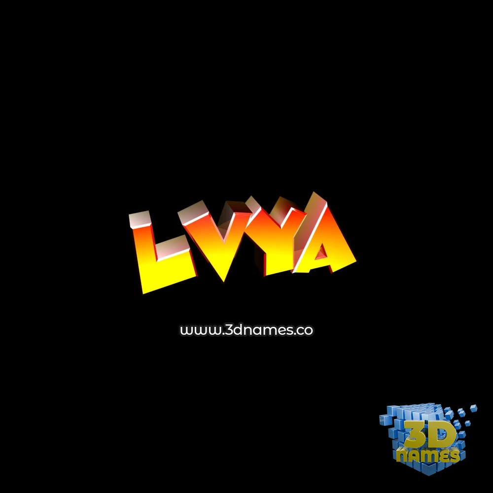 lvya in Black Background style - 3D name wallpaper
