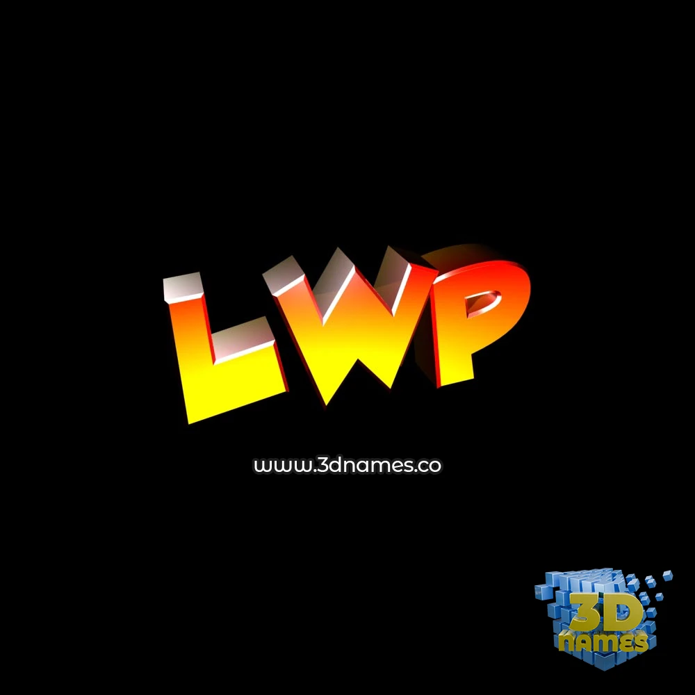 lwp in Black Background style - 3D name wallpaper