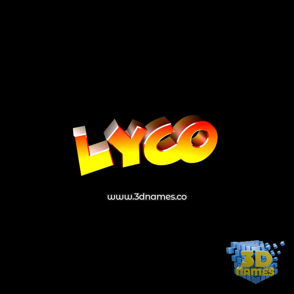 lyco in Black Background style - 3D name wallpaper