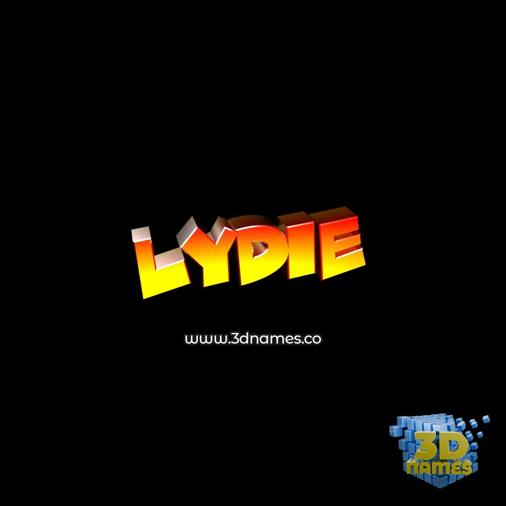 lydie in Black Background style - 3D name wallpaper