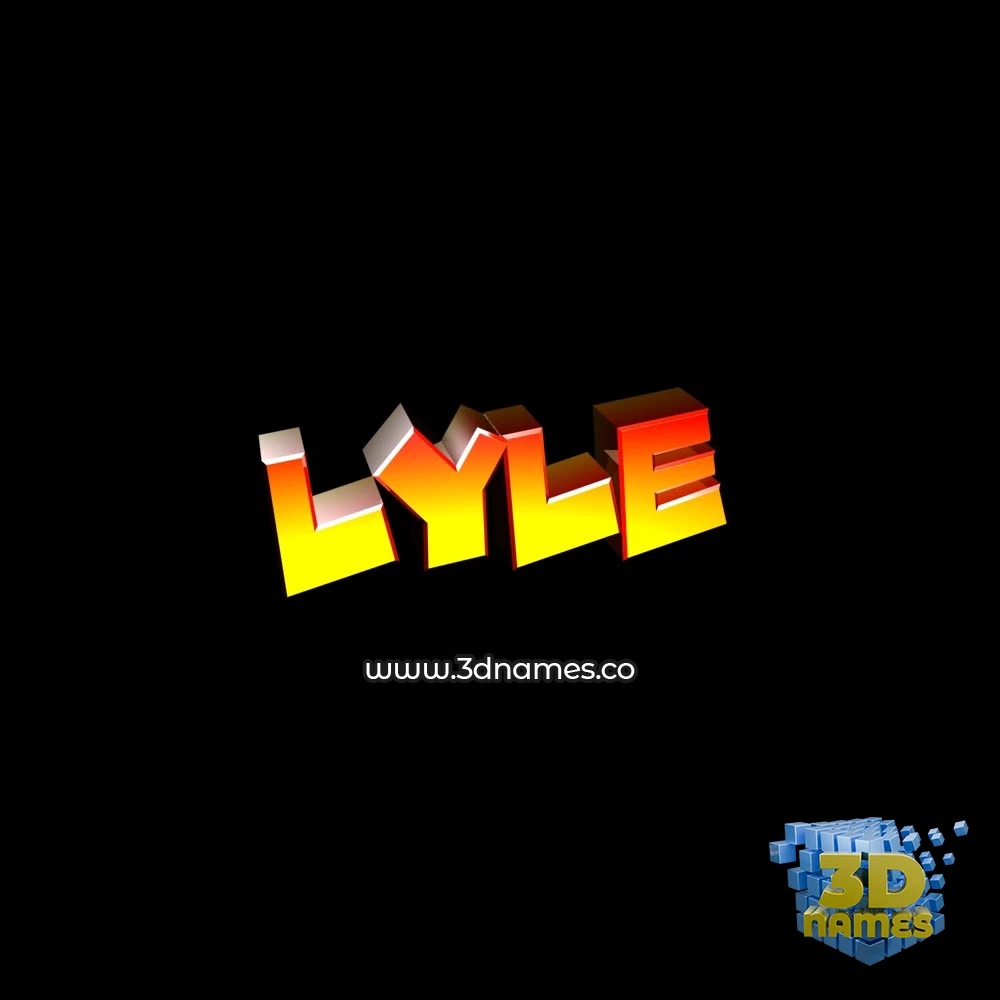 lyle in Black Background style - 3D name wallpaper
