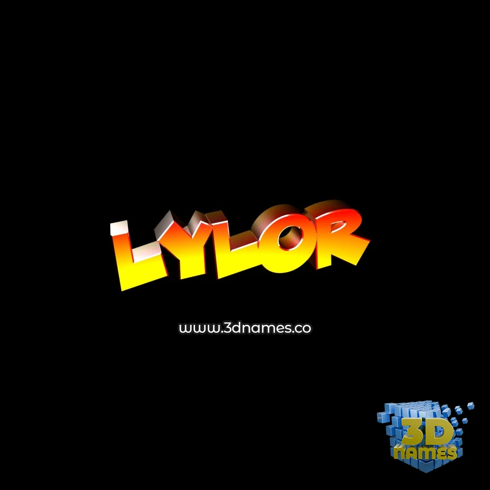 lylor in Black Background style - 3D name wallpaper